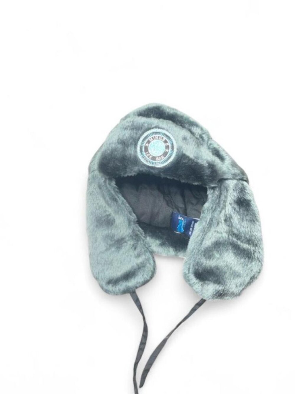 Minus5 Ice Bar Las Vegas Faux Fur Trapper Hat Gray Winter Cap Ear Flap